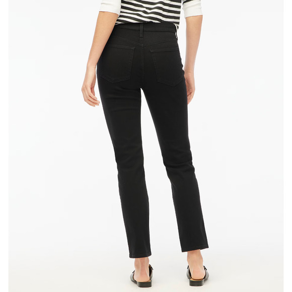 J.Crew Tall Essential Straight Jean All Day Stretch High Waist Black US 27 NWT - Picture 2 of 13